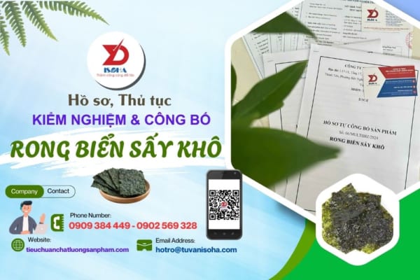 Thủ tục Kiểm nghiệm và Tự công bố RONG BIỂN SẤY KHÔ