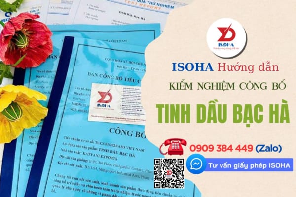 Thủ tục Công bố TINH DẦU BẠC HÀ nhập khẩu