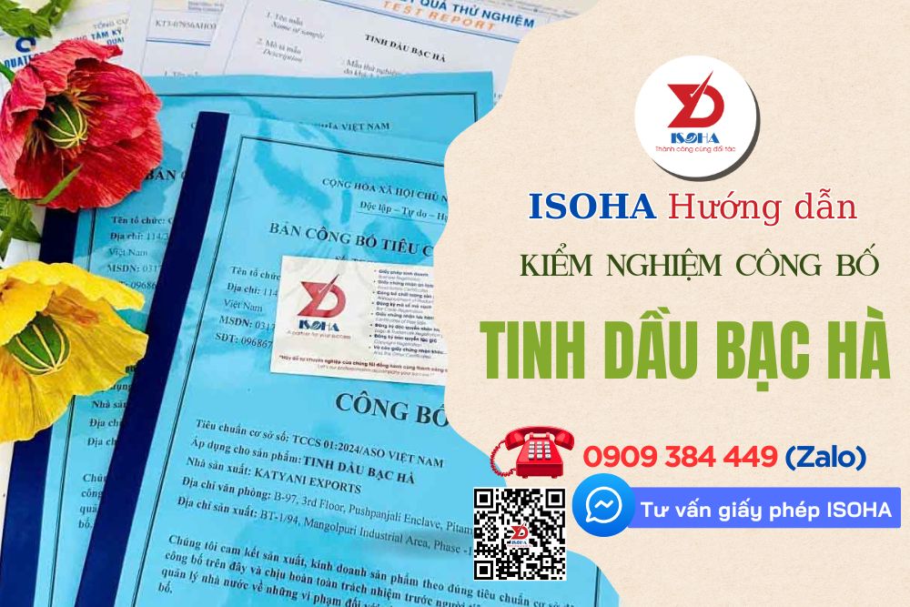 Thủ tục Công bố TINH DẦU BẠC HÀ nhập khẩu